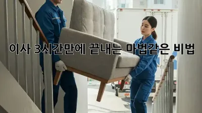 이사, 3시간만에 끝내는 마법같은 비법! ✨
