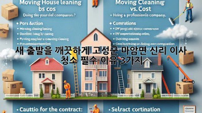 ✨ 🏠 새 출발을 깨끗하게! 고성군 마암면 신리 이사 청소 필수 이유 3가지 🌟